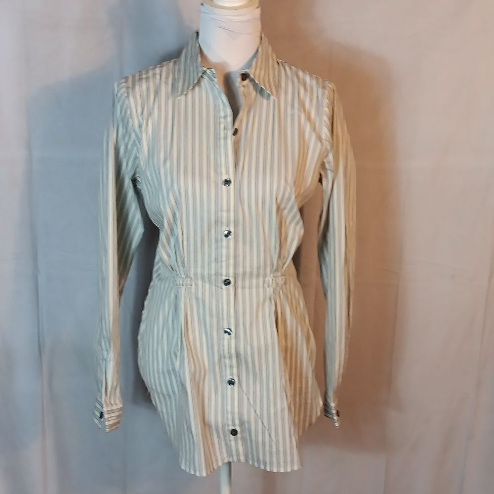 Cabi Pin Striped Button-Up Shirt - Picture 8 of 8